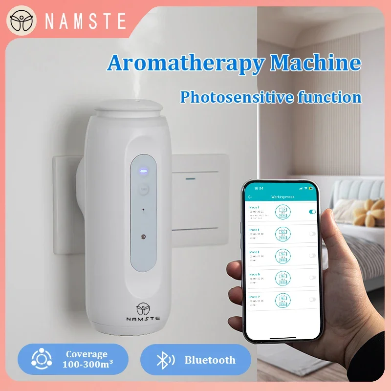 Home Fragrance Items - NAMSTE ポータブルスマートディフューザー 100m³対応 Bluetooth接続 ソケット式 自動点灯機能付き