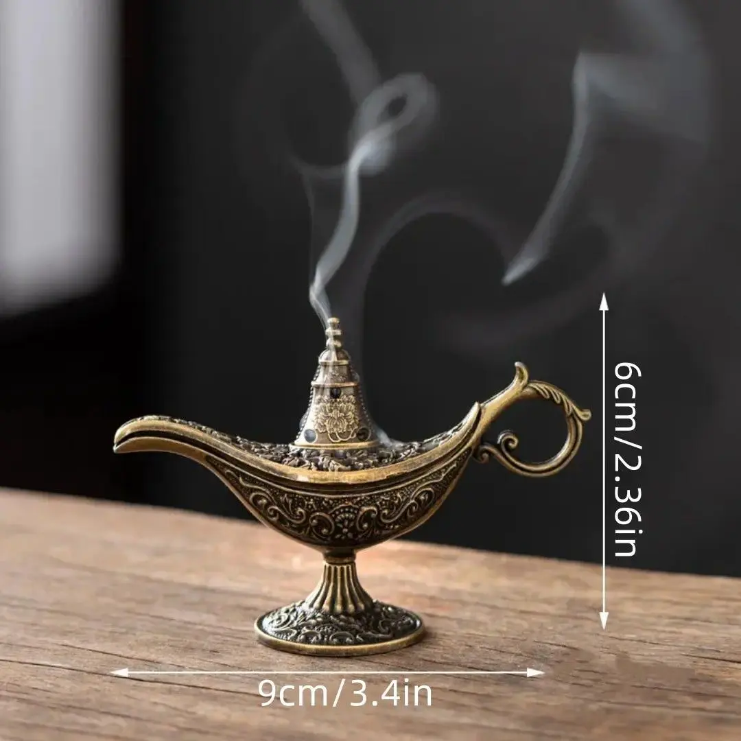 魔法のランプが付いた、アンティーク調のアラジン香炉。バフール - Home Fragrance Lamp のレビューと価格
