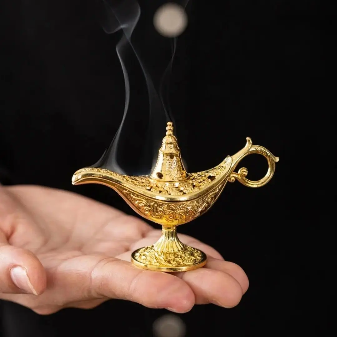 魔法のランプが付いた、アンティーク調のアラジン香炉。バフール - Home Fragrance Lamp のレビューと価格