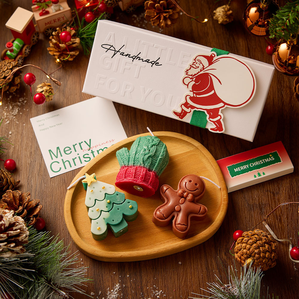 クリスマス手作りアロマキャンドルギフトセット、ツリーグローブ - Xmas Home Fragrance のレビューと価格