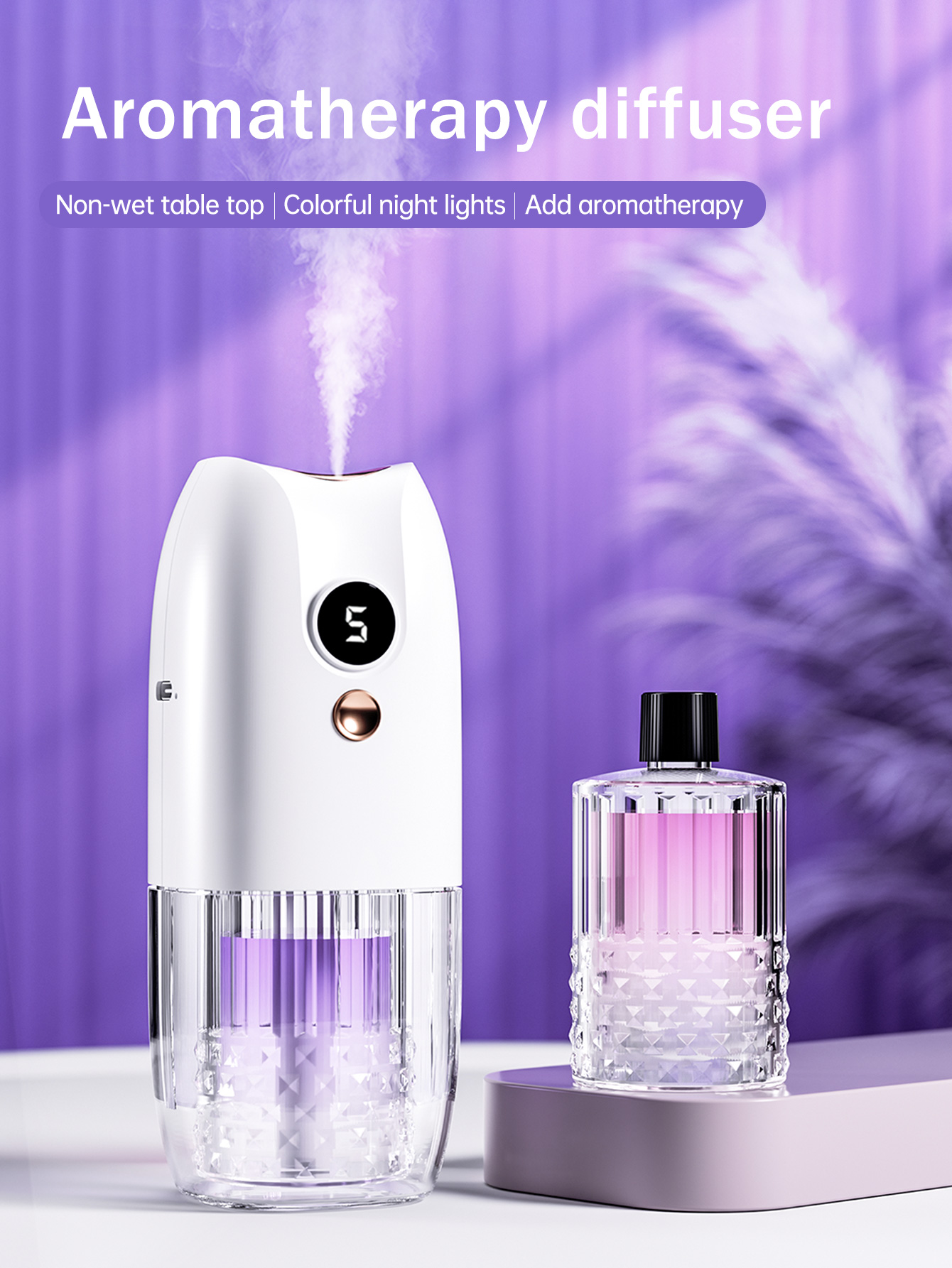 多機能充電式ポータブルアロマディフューザーエッセンシャルオイ - Home Fragrance Items のレビューと価格