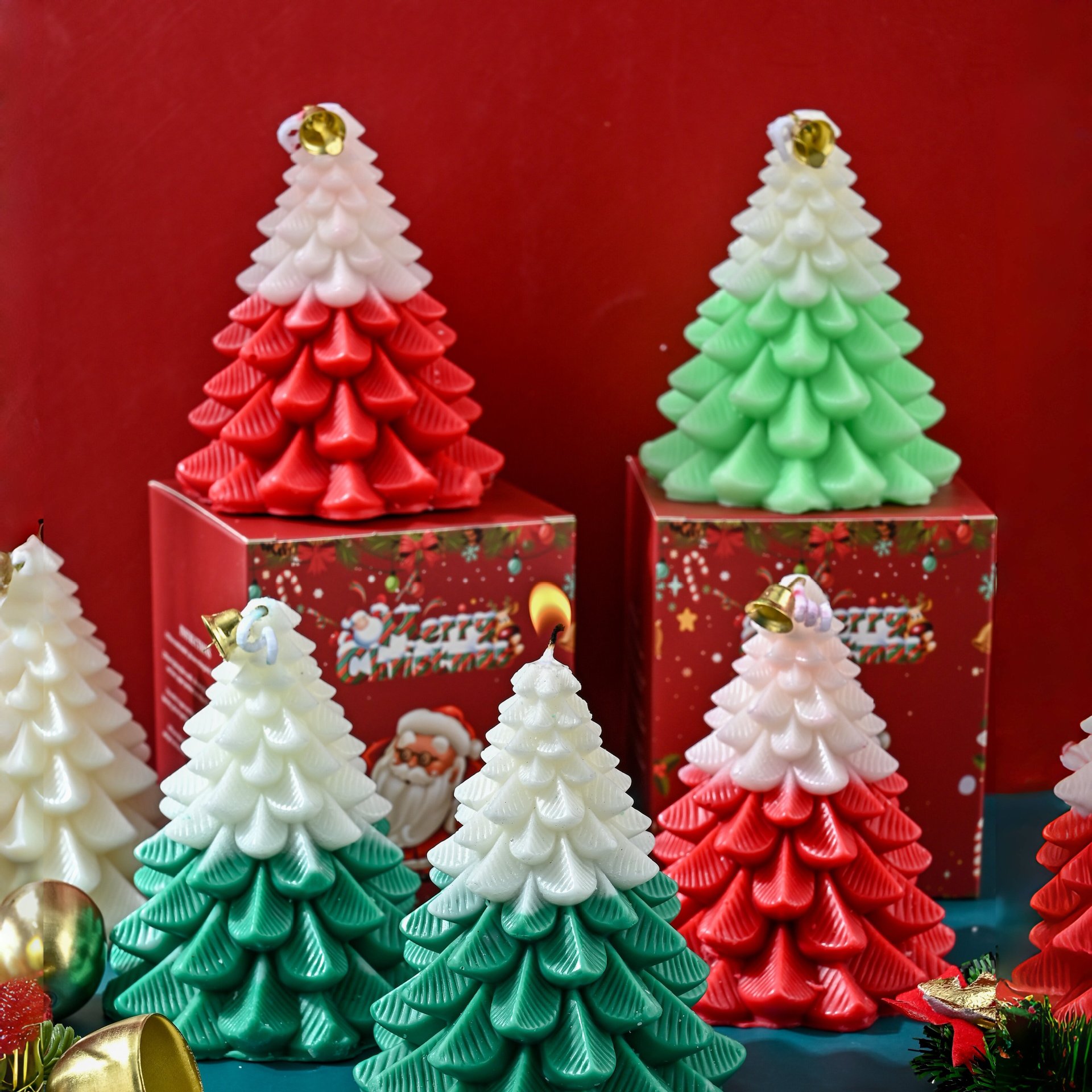 手作りのクリスマスツリー型アロマキャンドル。香りの良いキャン - Xmas Home Fragrance のレビューと価格