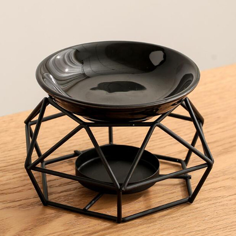 エッセンシャルオイルバーナーセラミックアイアン,ブラックカラ - Home Fragrance Lamp のレビューと価格