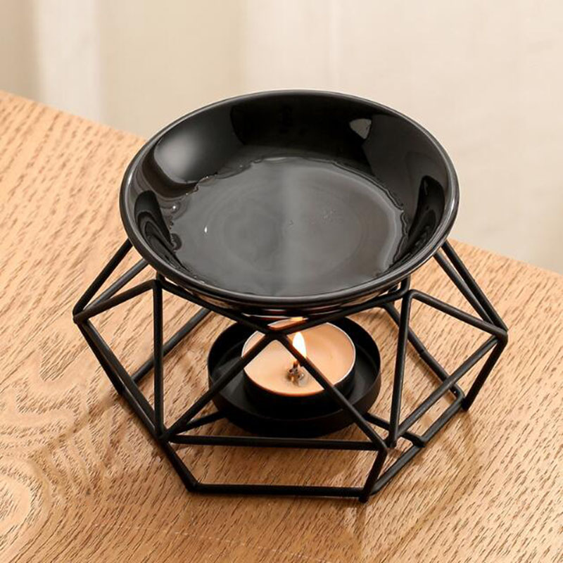 エッセンシャルオイルバーナーセラミックアイアン,ブラックカラ - Home Fragrance Lamp のレビューと価格