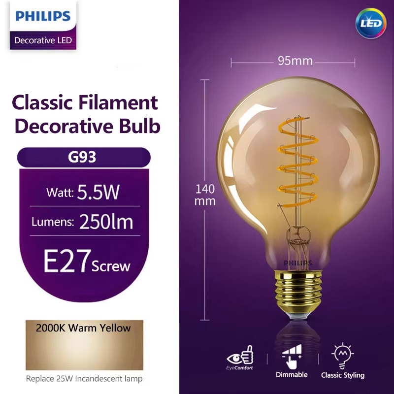 フィリップス ソフトアンバー 2000K LED装飾電球 S - Philips Bulb Led Classic のレビューと価格